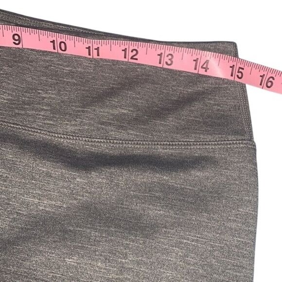 Asics Gray Cropped Leggings Womens LG Polyester/Elastane Blend Stretchy Activewe - Picture 5 of 7